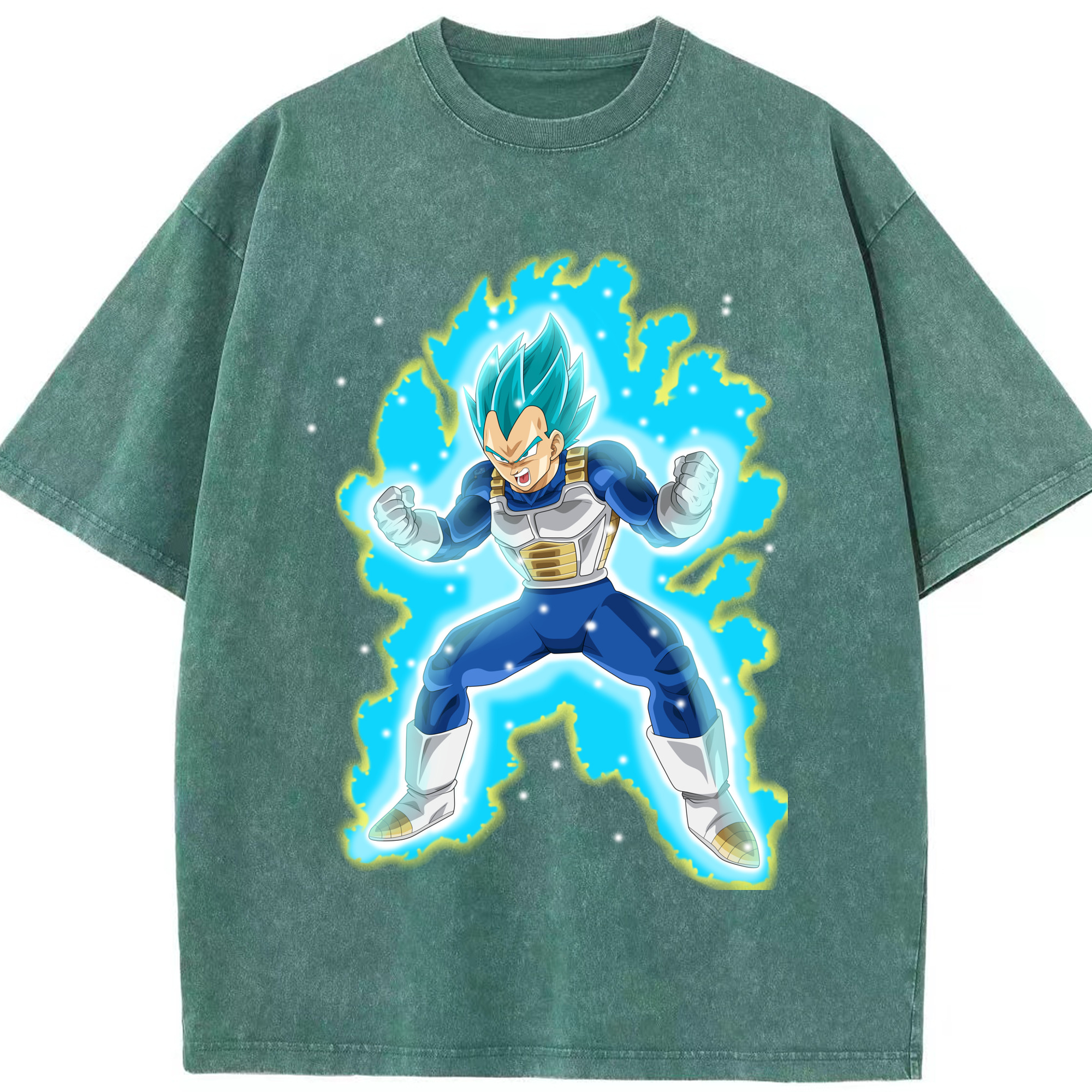 （画像用） ドラゴンボール ベジータ四世（Bejīta Yonsei）DRAGON BALL Vegeta IV 綿100% ヴィンテージ風 半袖Tシャツ（フロントプリント）